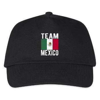 Mexiko Fahne - Kinder Basecap - Schwarz - Vorne