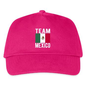 Mexiko Fahne - Kinder Basecap - Fuchsia - Vorne
