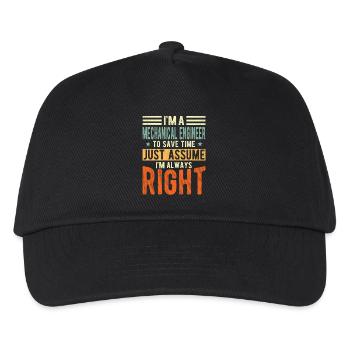 Mechanical engineer - Kids’ Baseball Cap - black - Front