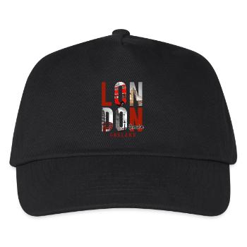 Londoner Stadt - Kinder Basecap - Schwarz - Vorne