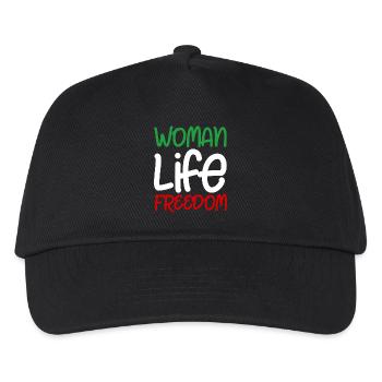 Woman Life Freedom Iran Frauen Frau Frauenrechte - Kinder Basecap - Schwarz - Vorne