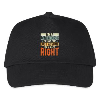 Leather workers - Kids’ Baseball Cap - black - Front