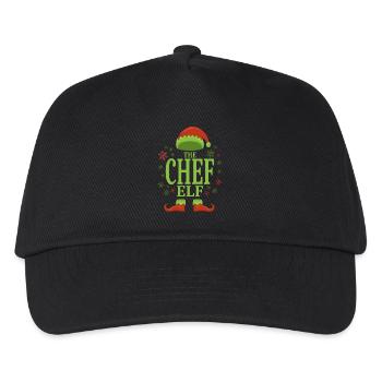 Chefkoch Weihnachtself - Kinder Basecap - Schwarz - Vorne