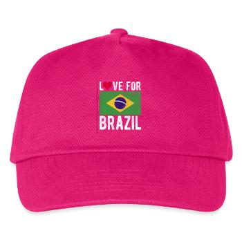 Drapeau du Brésil - Casquette de baseball Enfant - fuchsia - Devant