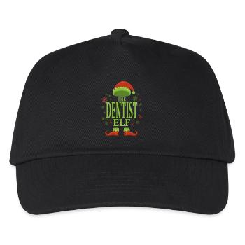 Zahnarzt Weihnachtself - Kinder Basecap - Schwarz - Vorne