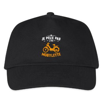 Je Peux Pas J'ai Mobylette Cadeau - Casquette de baseball Enfant - noir - Devant