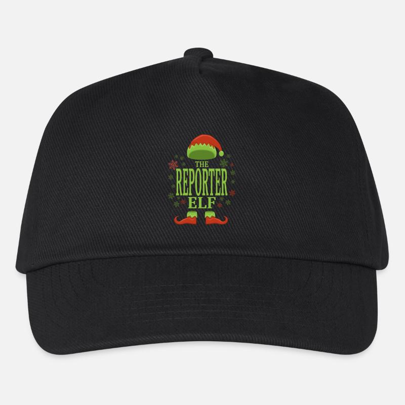 Reporter Elfe de Noël - Casquette de baseball Enfant - noir