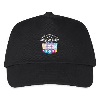 Bingo - what happens at bingo stays at bingo - Kids’ Baseball Cap - black - Front