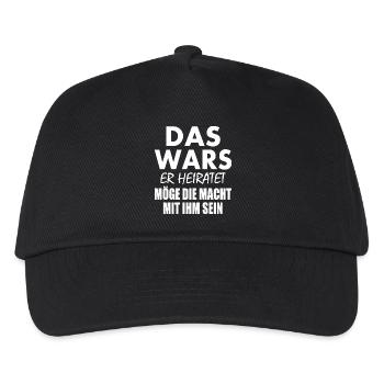 Das wars er heiratet - Kinder Basecap - Schwarz - Vorne