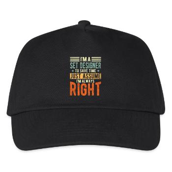 Set designer - Kids’ Baseball Cap - black - Front