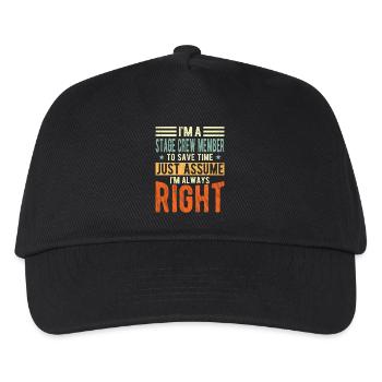 Membre de l’équipe de scène - Casquette de baseball Enfant - noir - Devant