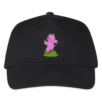 Pig Jogger Jogging Sport - Kids’ Baseball Cap - black - Front