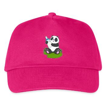 Panda Baby Bottle Milk - Kids’ Baseball Cap - fuchsia - Front
