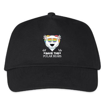 Polar bear Polar bear Environment Climate protection Nature conservation - Kids’ Baseball Cap - black - Front