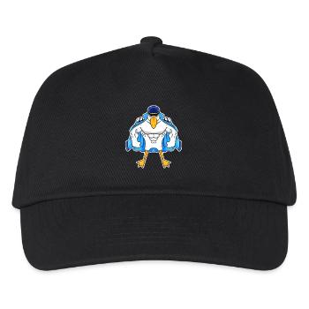 Muscular Seagull Seagull Gift - Kids’ Baseball Cap - black - Front