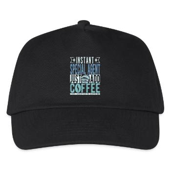 Special Agent Coffee Quote - Kids’ Baseball Cap - black - Front