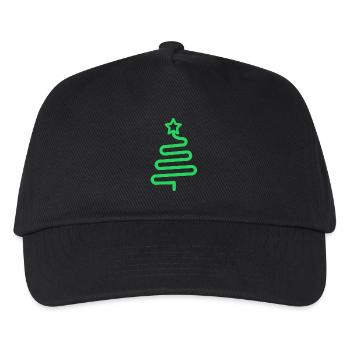 Weihnachten, Weihnachten, Weihnachten, Weihnachten - Kinder Basecap - Schwarz - Vorne