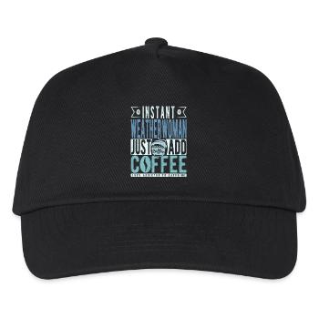 Météo femme café dicton - Casquette de baseball Enfant - noir - Devant