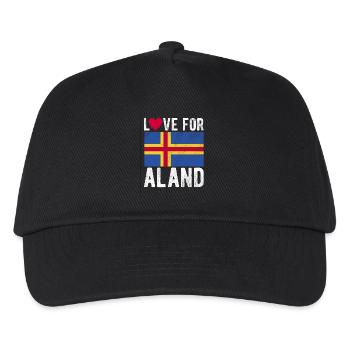 Aland Souvenir - Kinder Basecap - Schwarz - Vorne