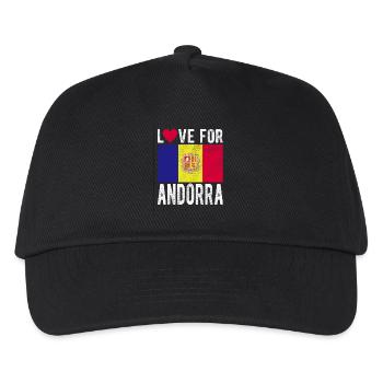 Andorra Souvenir - Kinder Basecap - Schwarz - Vorne