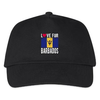 Barbados Souvenir - Kinder Basecap - Schwarz - Vorne