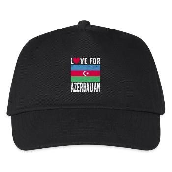 Aserbaidschan Souvenir - Kinder Basecap - Schwarz - Vorne