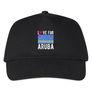 Aruba Souvenir - Kinder Basecap - Schwarz - Vorne