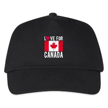 Kanada Souvenir - Kinder Basecap - Schwarz - Vorne