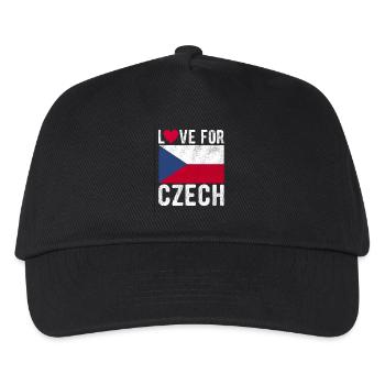 Tschechisch Souvenir - Kinder Basecap - Schwarz - Vorne