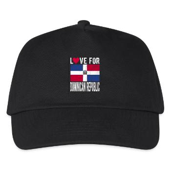 Dominikanische Republik Souvenir - Kinder Basecap - Schwarz - Vorne