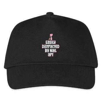 Easily distracted by Nail Art Nail Tech - Kids’ Baseball Cap - black - Front