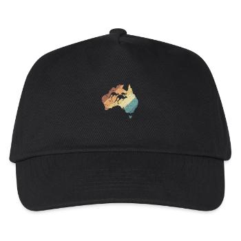 Carte de l’Australie avec Kangourous Australie - Casquette de baseball Enfant - noir - Devant