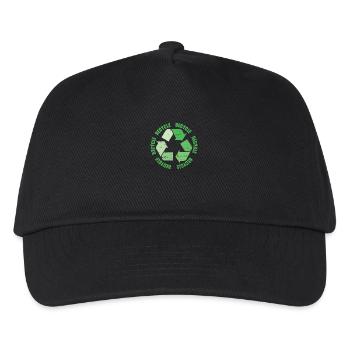 Recycle für eine grüne Umwelt Umweltschutz - Kinder Basecap - Schwarz - Vorne