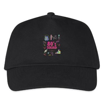 80's Squad 80's Party Motto Group 80s - Kids’ Baseball Cap - black - Front