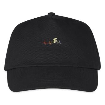 Cyclist heartbeat - Kids’ Baseball Cap - black - Front