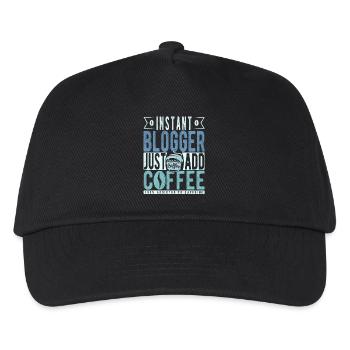 Buchalter Kaffee Spruch - Kinder Basecap - Schwarz - Vorne