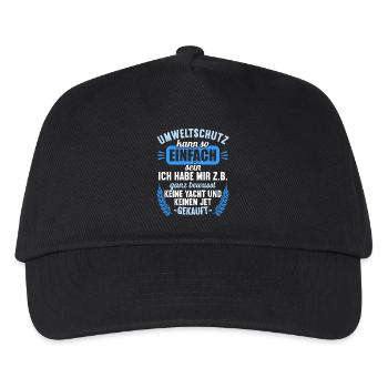 Anti Umweltschutz Parodie Umweltschutz - Kinder Basecap - Schwarz - Vorne