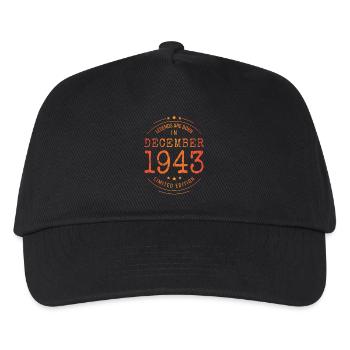 Geburtstag Dezember 1943 Limited Edition Vintage - Kinder Basecap - Schwarz - Vorne