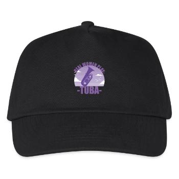 Tuba Instrument Musikerin Mädchen Geschenk - Kinder Basecap - Schwarz - Vorne