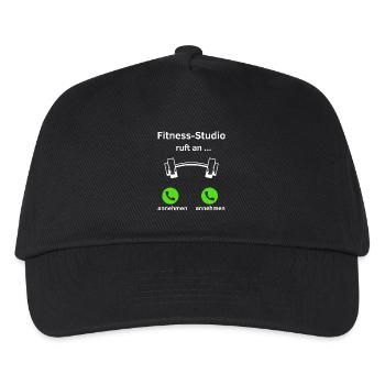 Fitness Studio ruft an - annehmen oder annehmen? - Kinder Basecap - Schwarz - Vorne