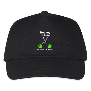 Hockey ruft an - annehmen oder annehmen? - Kinder Basecap - Schwarz - Vorne