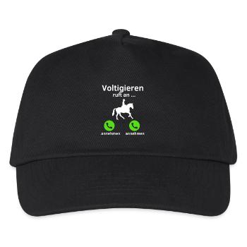 Voltigieren ruft an - annehmen oder annehmen? - Kinder Basecap - Schwarz - Vorne