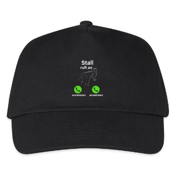 Stall ruft an - annehmen oder annehmen? - Kinder Basecap - Schwarz - Vorne