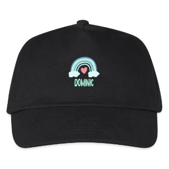 Dominic Name Rainbow Baby - Kids’ Baseball Cap - black - Front