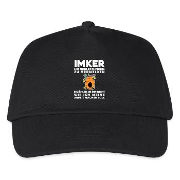 Imker Honig Imkerei Geschenk - Kinder Basecap - Schwarz - Vorne