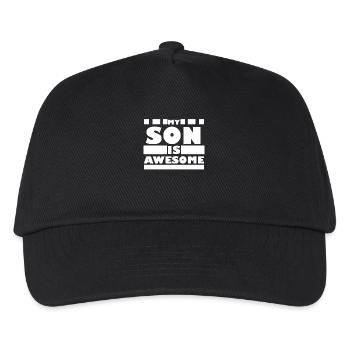 Sohn Vater Geschenkidee - Kinder Basecap - Schwarz - Vorne
