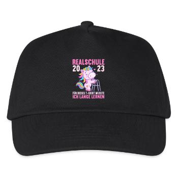 für dieses musste ich lange lernen Realschule 2023 - Kinder Basecap - Schwarz - Vorne