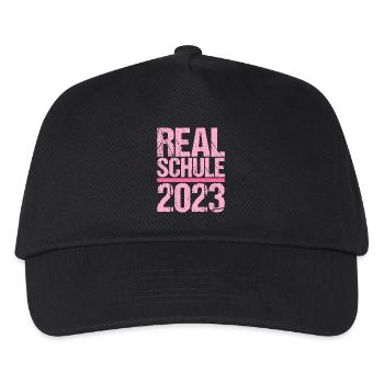 Realschule bestanden Realschulabschluss 2023 - Kinder Basecap - Schwarz - Vorne