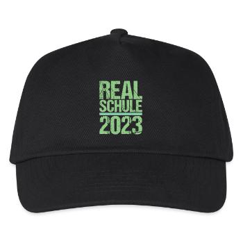 Realschule bestanden Realschulabschluss 2023 - Kinder Basecap - Schwarz - Vorne