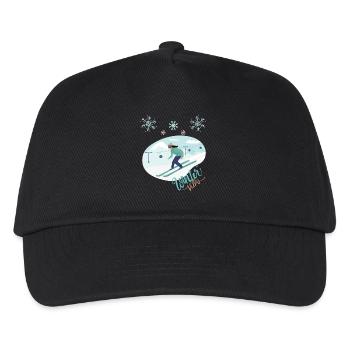 Winter Vibes - Skiing Winter Sports - Kids’ Baseball Cap - black - Front